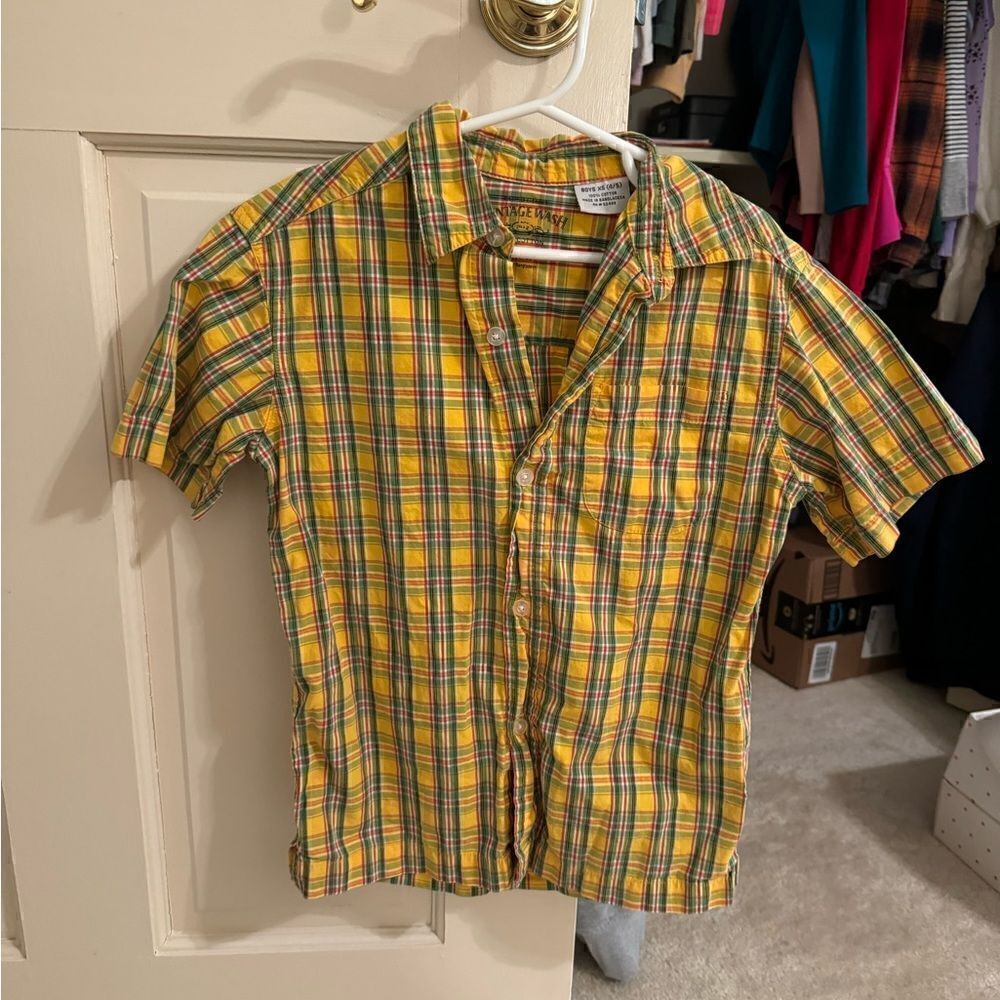 Toddler Boys Faded Glory Collared Button Up Shirt 4/5T